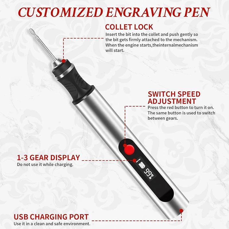 Portable Electric Engraving Pen Kit